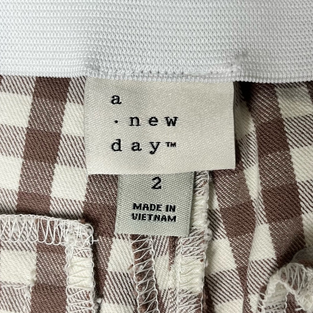 Brown Gingham Pants Cotton A New Day - Picture 9 of 12